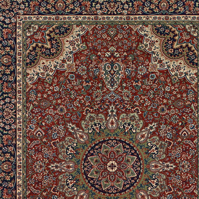 7' X 10' Oriental Area Rug - Red And Blue