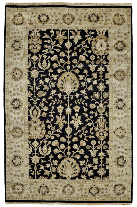 8' x 10' Wool Oriental Hand Knotted Area Rug - Black
