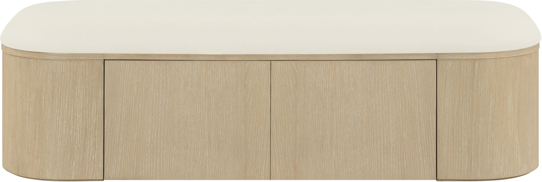 Velden - Upholstered Storage Bench With Stained Natural Base