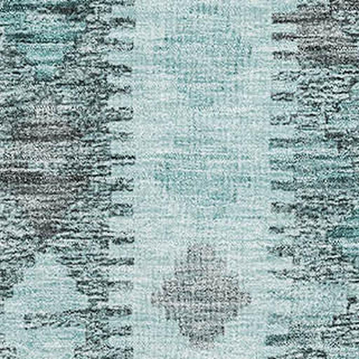 10' X 14' Geometric Washable Area Rug With UV Protection (691848) - Teal / Gray / Aqua