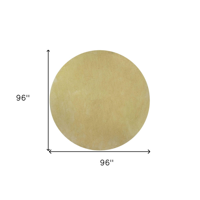 8' Round Indoor Shag Rug - Canary Yellow