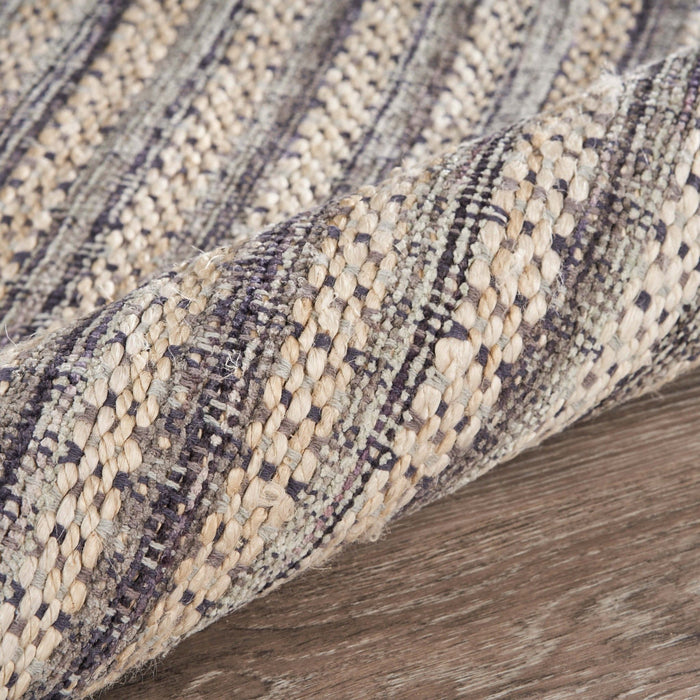 8' x 10' Striped Area Rug - Brown And Gray