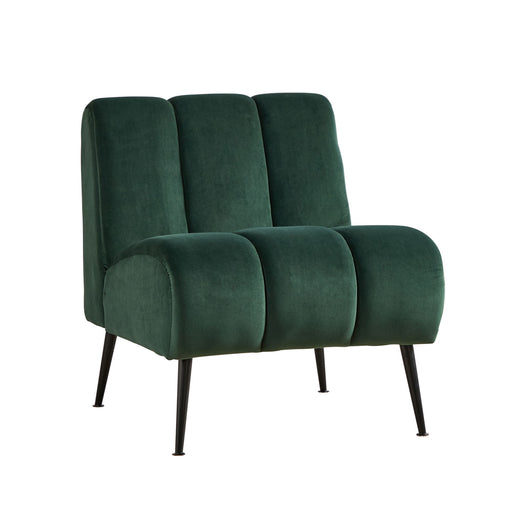 Giga upholstered armless chair for living room with plush fabric and modern design, showcasing a comfortable seating option.