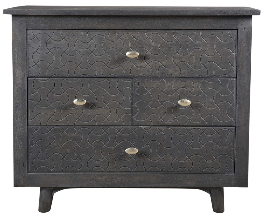 Four Drawer Nightstand - Gray