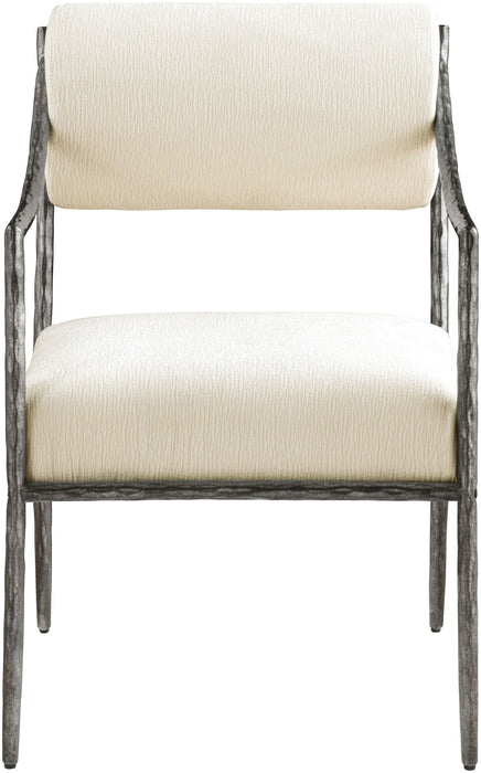Bastille - Upholstered Dining Arm Chair (Set of 2) - Silver Frame