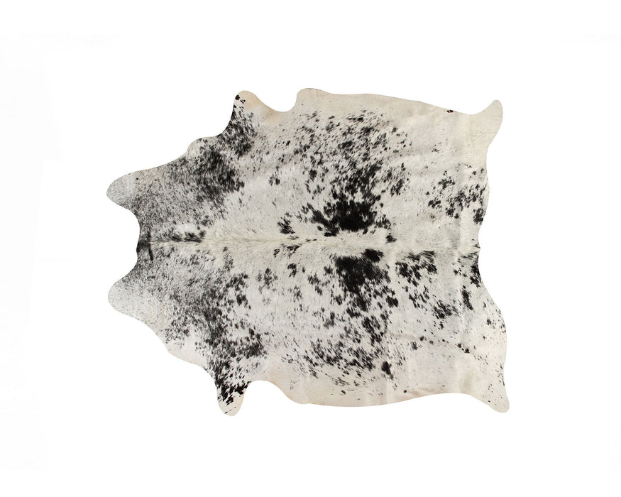 5' x 7' Cowhide Hand Knotted Area Rug - White And Black