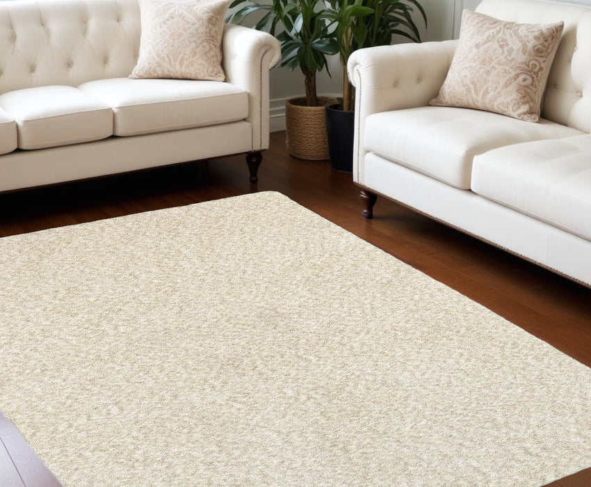 10' x 13' Shag Ivory Indoor Area Rug - Modern