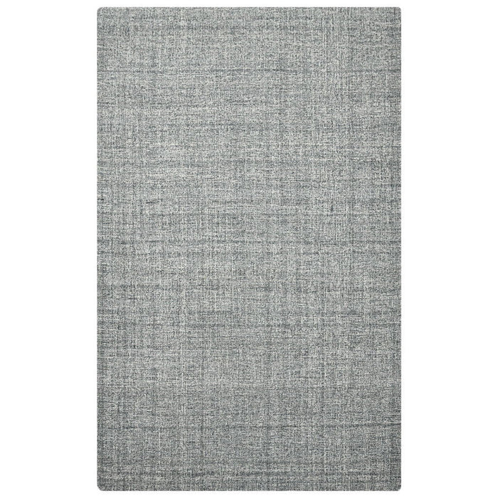 9' X 12' Wool Abstract Hand Tufted Area Rug - Gray And Ivory