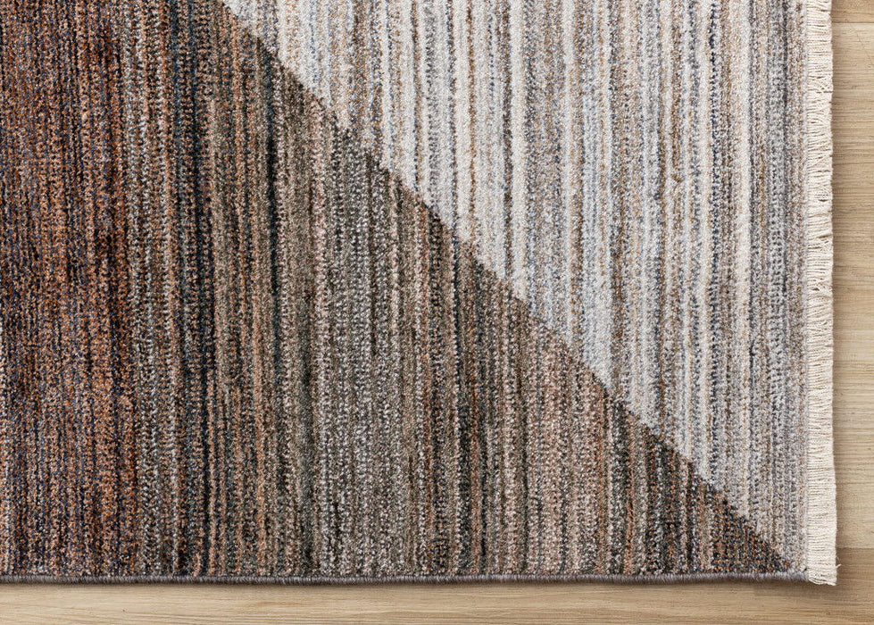 8' X 10' Abstract Area Rug (660122) - White / Gray / Brown