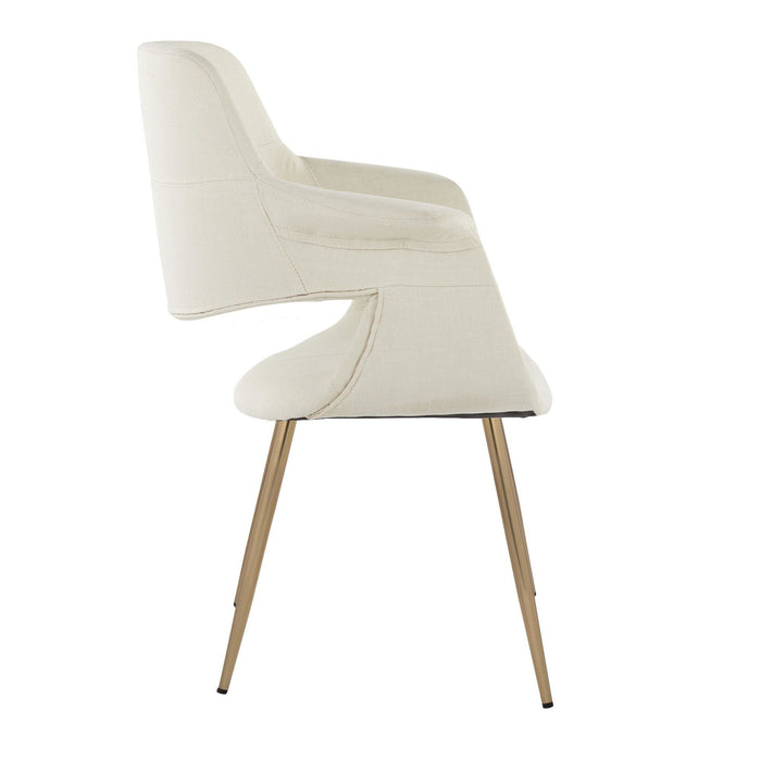 Vintage Flair - Chair (Set of 2) - Beige And Gold