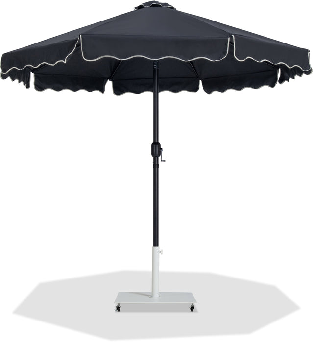 Amalfi - Aluminum Patio Umbrella - White Base / Black Pole