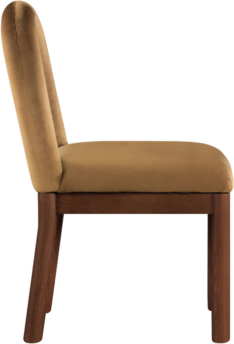 Conrad - Velvet Dining Chair With Brown Legs