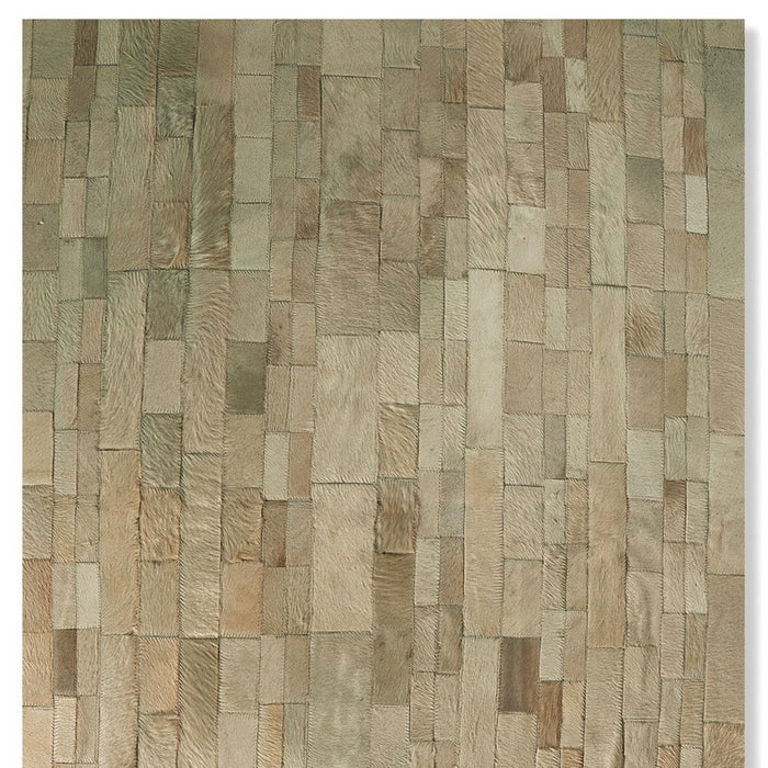 5' X 8' Cowhide Patchwork Area Rug (544496) - Tan