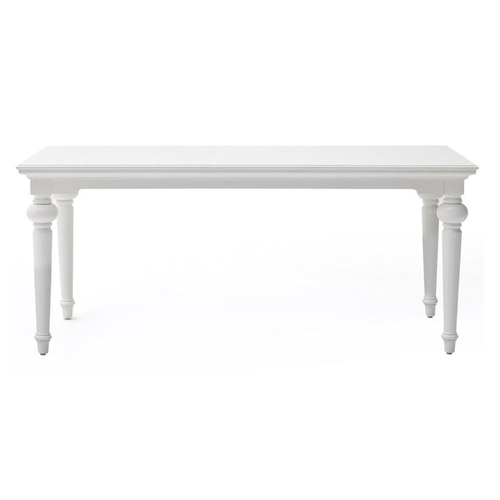 71" Solid Wood Dining Table - White