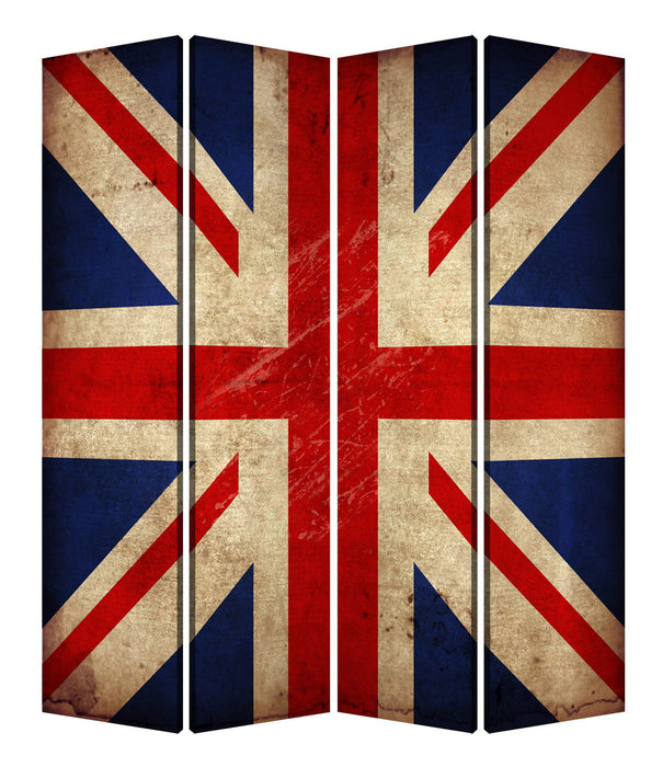 Wood Canvas Union Jack Screen - Multi Color