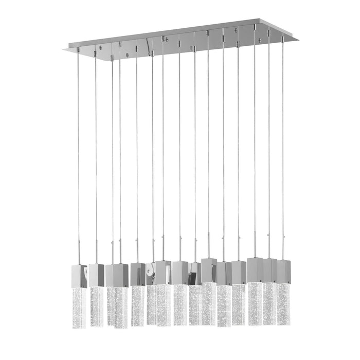 Cluster Multi Light Metal LED Dimmable Chandelier With Shades - Silver