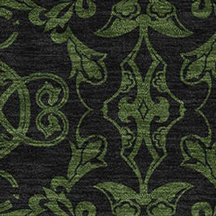 10' X 14' Medallion Washable Area Rug With UV Protection - Olive Green And Charcoal