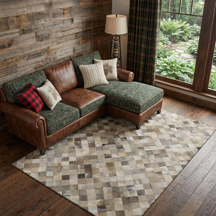 10' X 14' Patchwork Washable Area Rug With UV Protection (644652) - Gray / Ivory / Beige