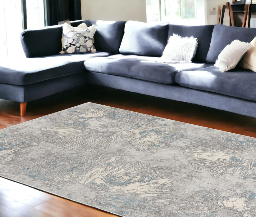 7.8' x 10.8' Abstract Dhurrie Area Rug - Blue