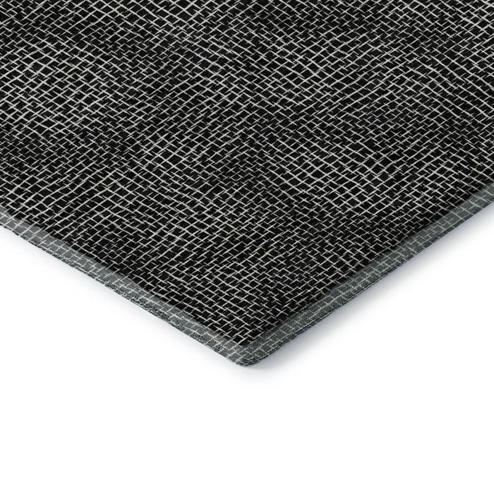10' X 14' Geometric Washable Area Rug With UV Protection (682829) - Black / Ivory