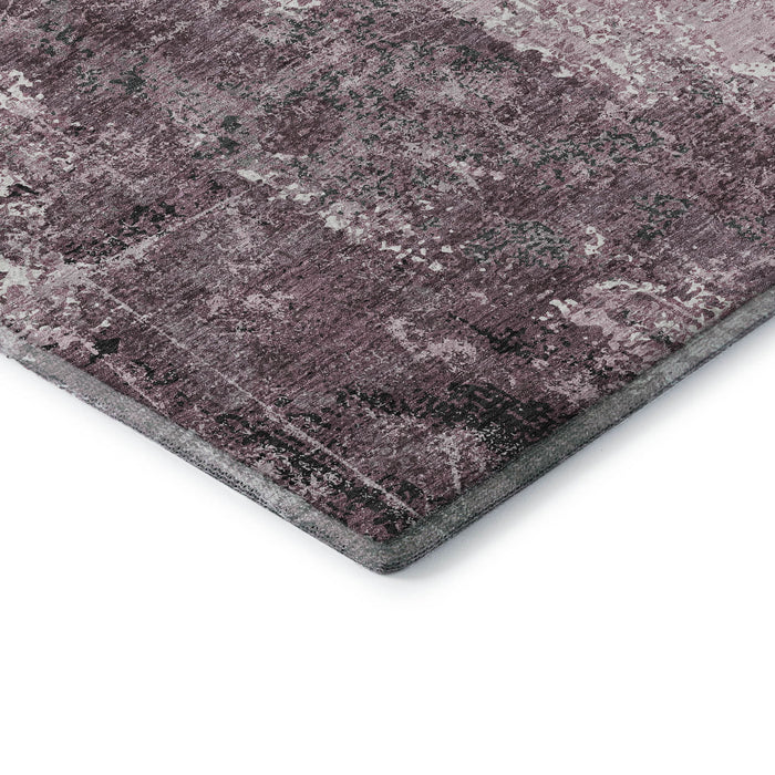 10' X 14' Abstract Washable Area Rug With UV Protection (693396) - Pink / Charcoal / Ivory