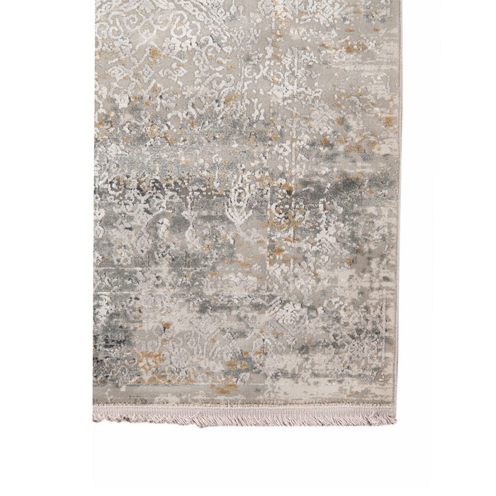 8' X 10' Medallion Area Rug With Fringe - Gray