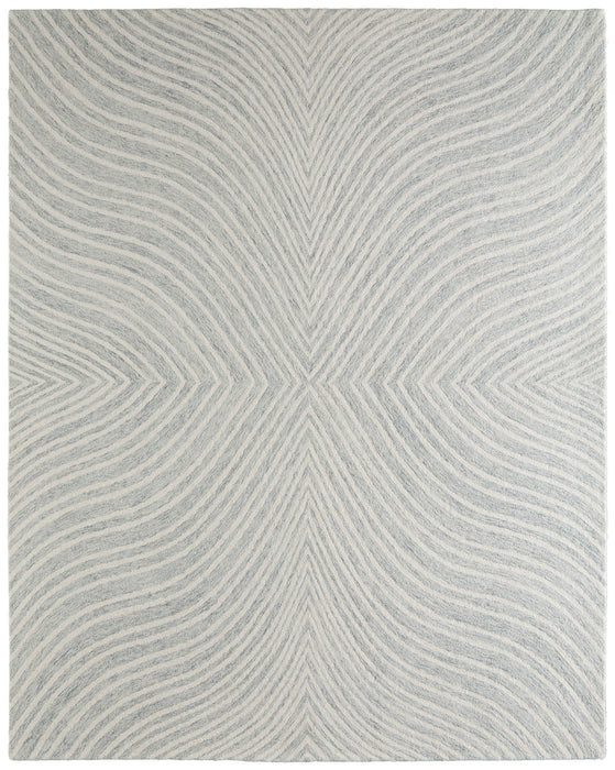 10' X 14' Wool Abstract Hand Tufted Area Rug (722363) - Gray / Ivory
