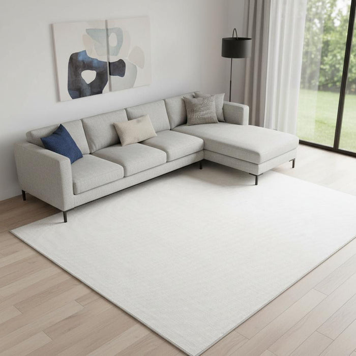 6' X 9' Abstract Washable Area Rug (552552) - Ivory / Gray