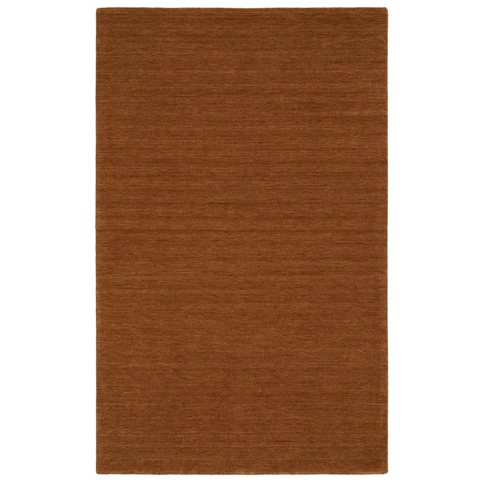 5' X 8' Casual Wool Hand Tufted Area Rug - Rust