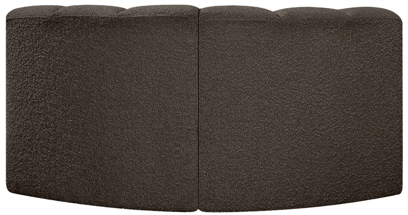 Arc - Boucle Fabric 2 Piece Modular Sofa