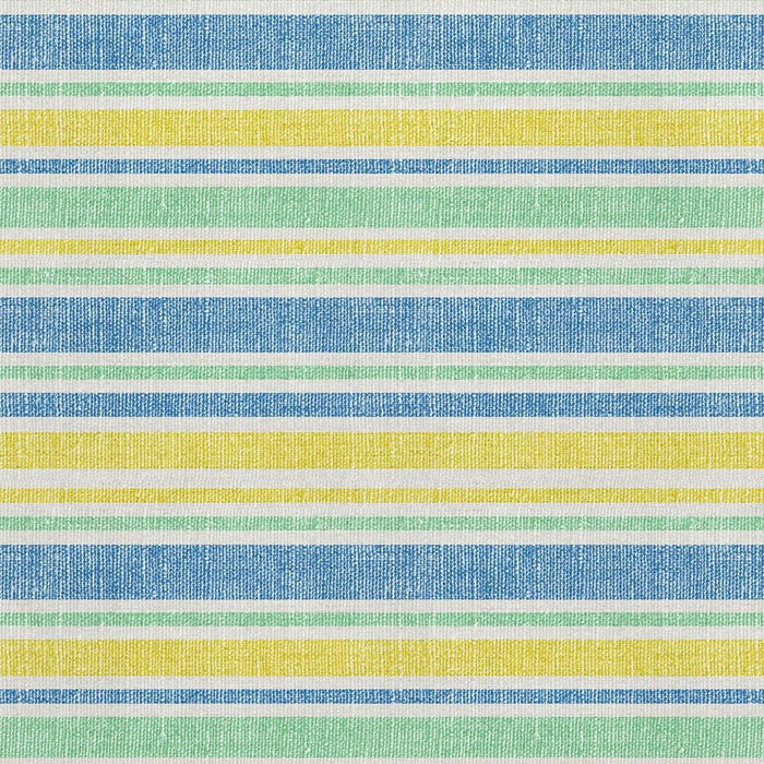 8' X 10' Striped Washable Area Rug With UV Protection (647894) - Yellow / Blue
