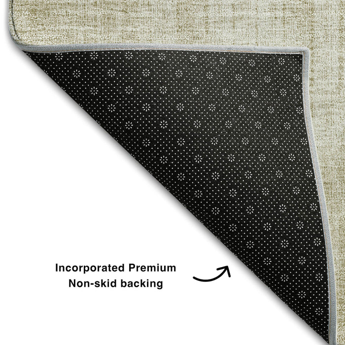 8' X 10' Geometric Washable Area Rug With UV Protection (655756) - Taupe / Beige