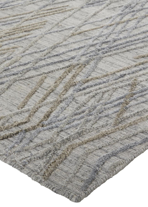 12' x 15' Abstract Hand Woven Area Rug - Gray And Blue