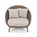 Signature Design by Ashley Laguna Heights beige lounge chair with cushion, upholstered frame and sloped arms