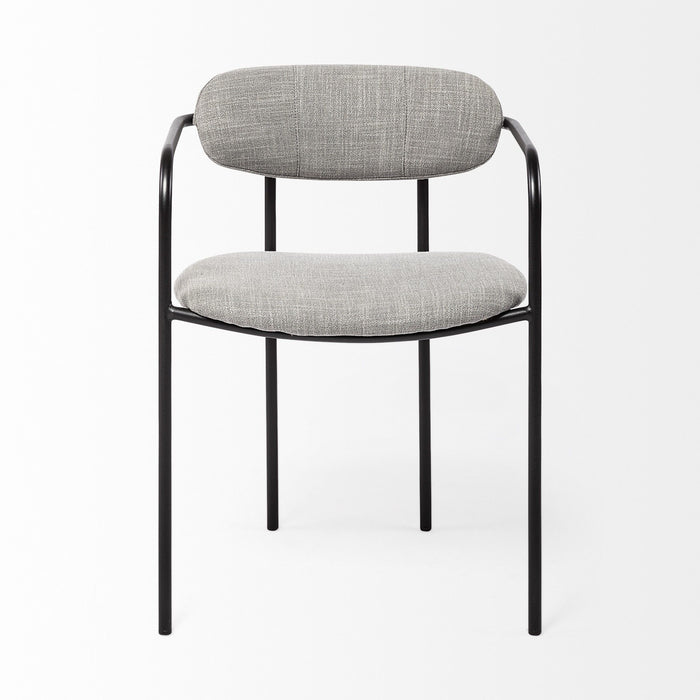 Fabric Dining Arm Chairs (Set of 2) - Gray