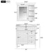 Giga bathroom vanity with top sink, two doors, three drawers, freestanding design, mirror cabinet included, modern and functional.