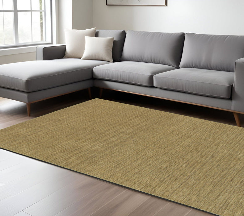 6' X 9' Wool Hand Tufted Area Rug - Gold