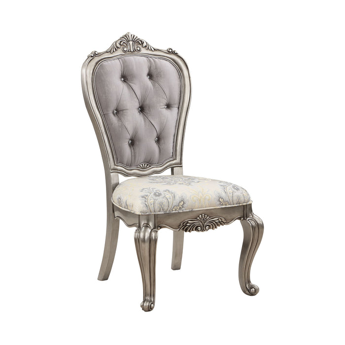 Upholstered Velvet Dining Side Chairs (Set of 2) - Gray