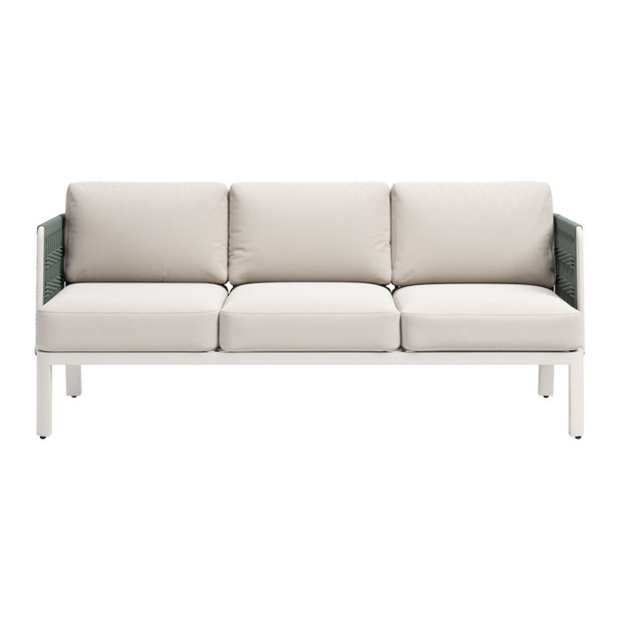 74" Polypropylene Sofa - White