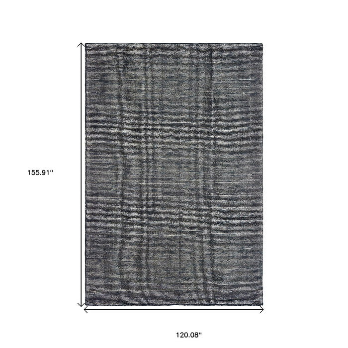 10' X 13' Hand Tufted Area Rug - Charcoal And Black