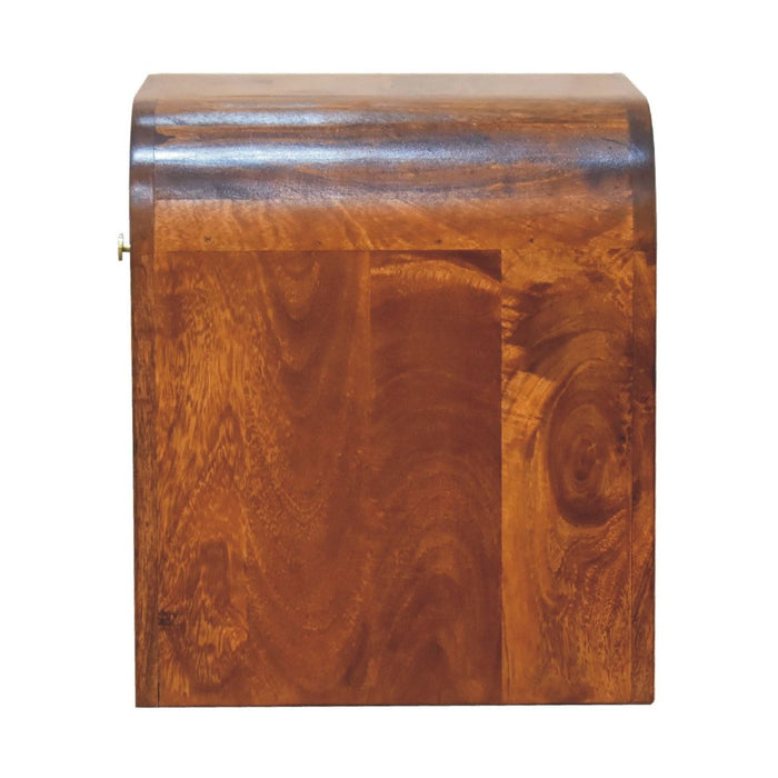 16" Solid Wood One Drawer Nightstand - Chestnut