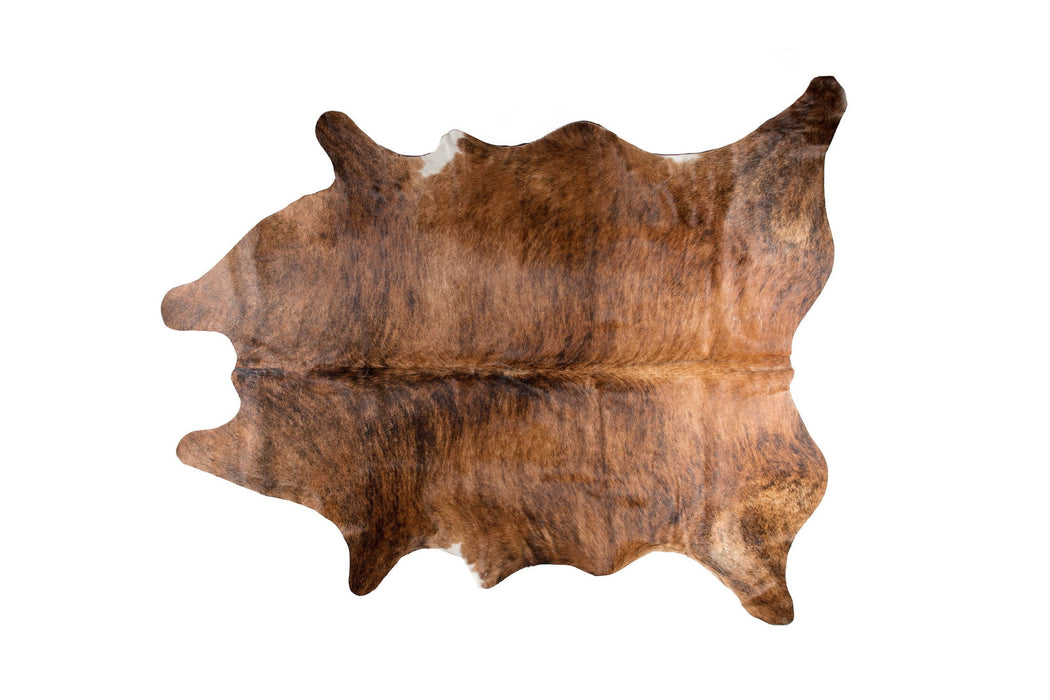 6' x 7' Hand Knotted Area Rug - Brown Cowhide