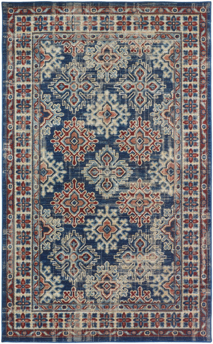 13' x 15' Abstract Power Loom Distressed Area Rug - Red Beige