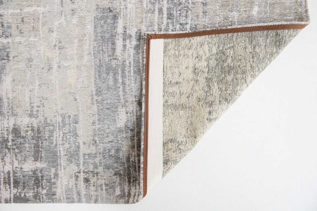 9' x 13' Abstract Non Skid Area Rug - Gray And White