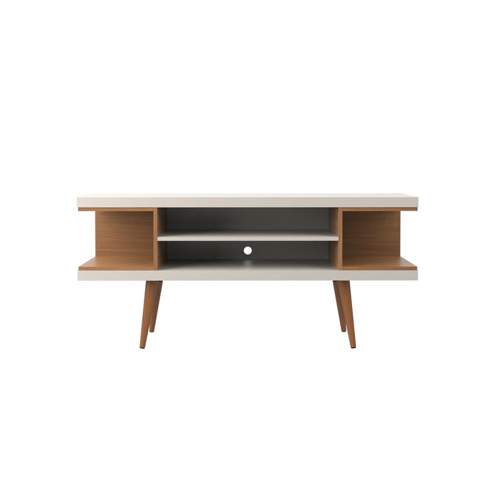 Manhattan Utopia - TV Stand - Off White And Maple Cream