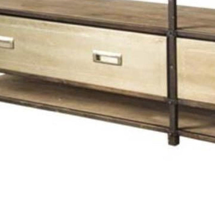 Solid Wood Console Table - Brown