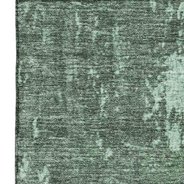 10' X 14' Abstract Washable Area Rug With UV Protection (707857) - Pale Aqua / Gray