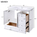 Giga shaker free standing bathroom vanity cabinet with sink, soft close drawers and doors, modern bathroom storage solution