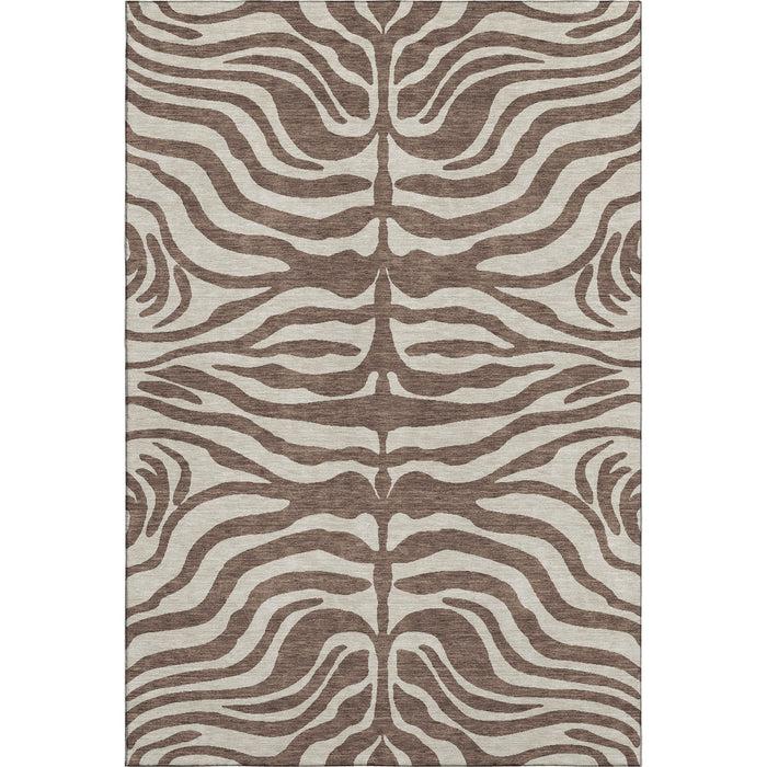 10' X 14' Animal Print Washable Area Rug With UV Protection (681749) - Brown / Beige