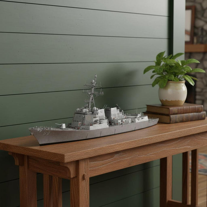 Hand Painted Model Boat (624358) - Gray